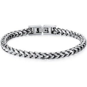 Mens Bracelet Stainless Steel Fold Over Clasp Franco Chain Bracelets Jewelry